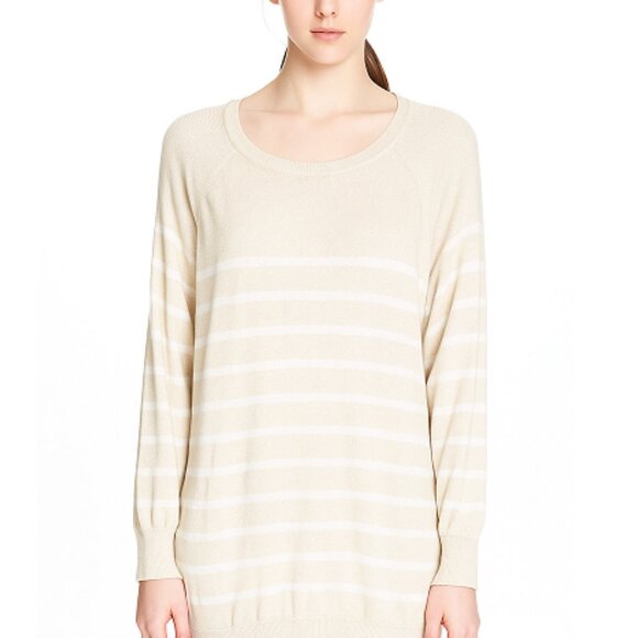 Torrid Women's Cream Striped Knitted Round Neck Pullover Sweater Size 4X - Picture 1 of 7